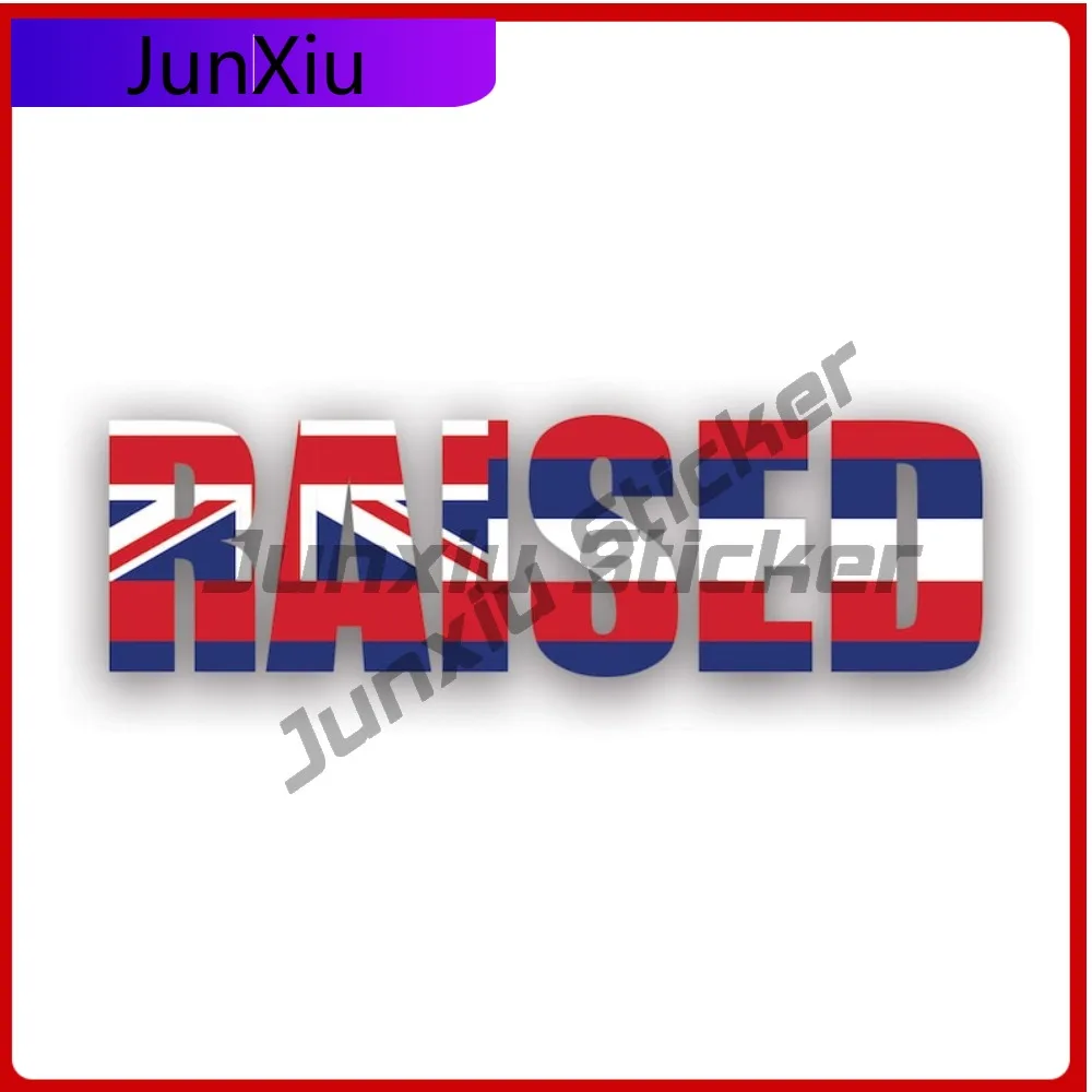 

Hawaii Raised State Flag Sticker Creative Decals Native Pride Resident Local Hi State Flag Patriotic Car Sticker Vinyl Decal