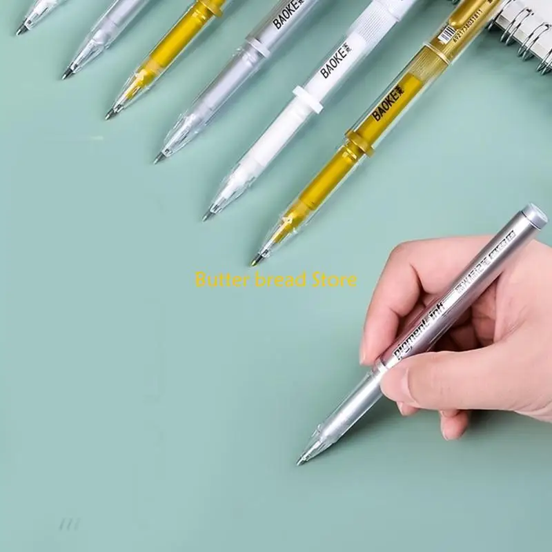 W89C 1 mm Fine Liner Pen Art Dibujo placa blanca o dorada para artistas principiantes