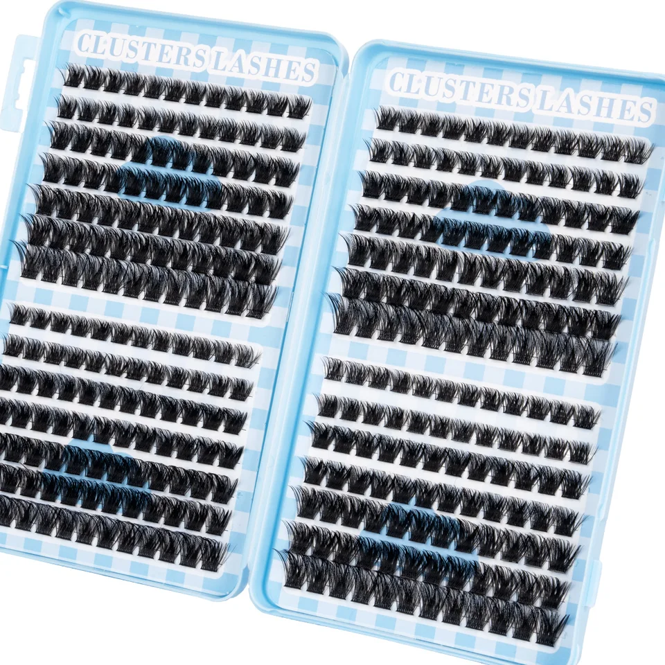 Racimos de pestañas DIY, extensión de pestañas en racimos mixtos, suaves, naturales, individuales, reutilizables, con pinzas 4