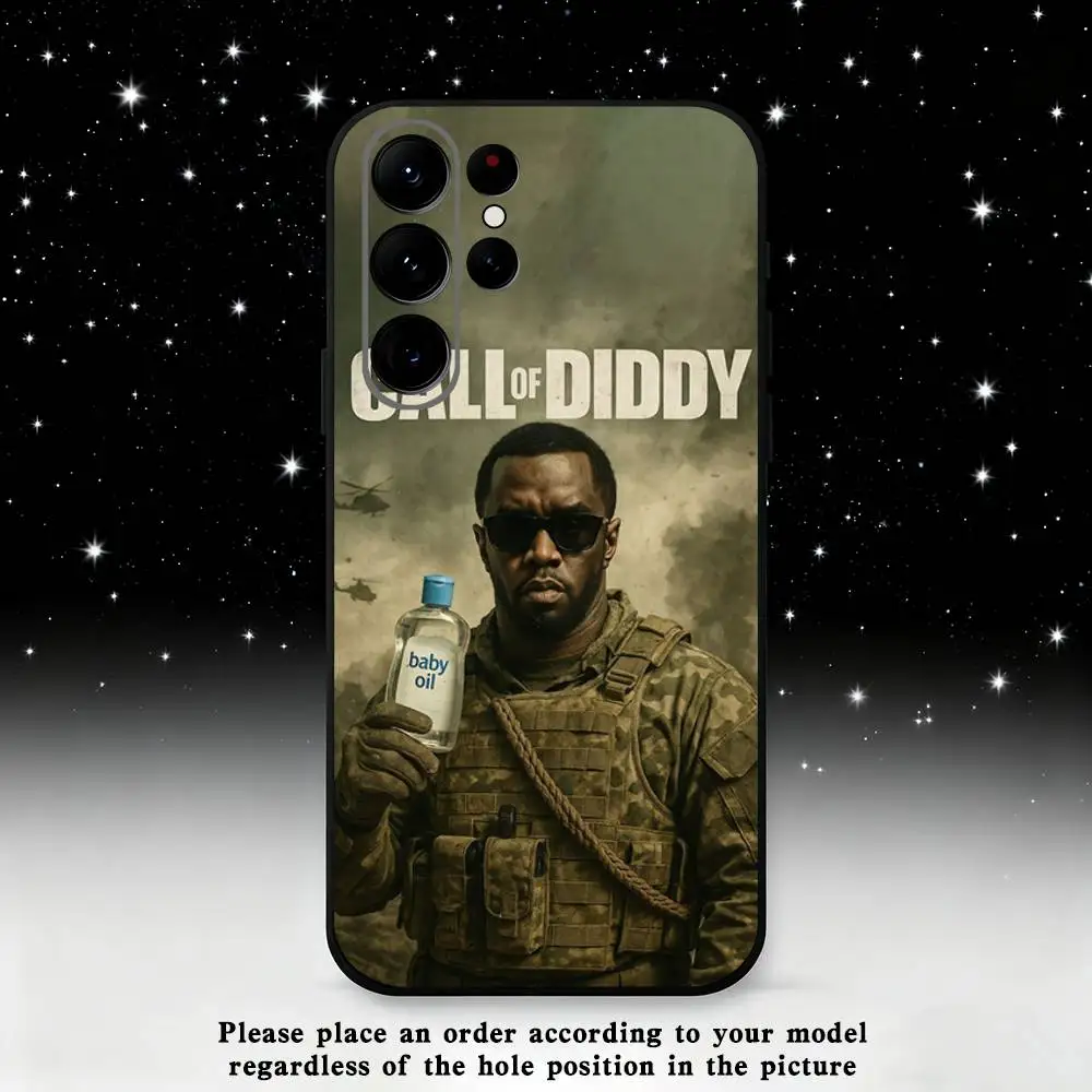 Funda de teléfono P.D-Diddy b-baby baby oil para Samsung S25, S24 Ultra, S20, S30 plus, S22 plus, S23, S30 Ultra 5G, carcasa negra de silicona