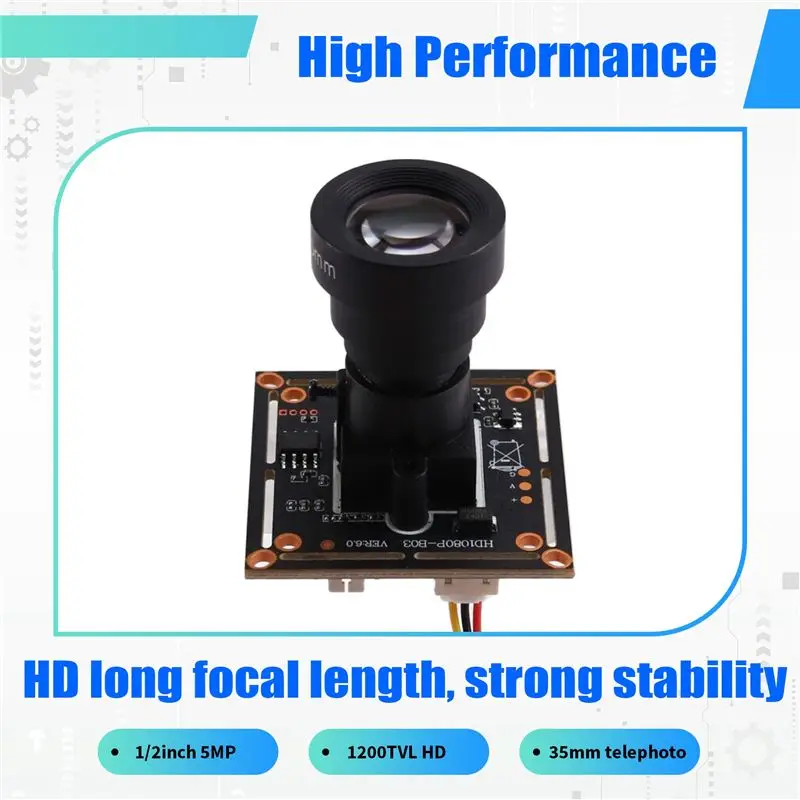 [NEW!A25P】 For DIY Telescope Car Camera 1200TVL 5MP Analog CCTV Camera Module With 35Mm Lens Video Doorbell Microscope PAL