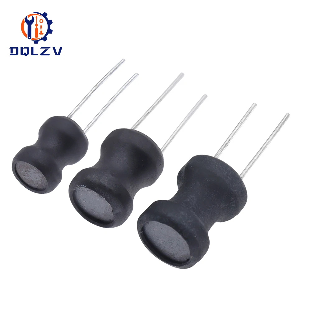10PCS Power Inductor DIP 68mm 6X8mm 2.2UH 4.7UH 10uH 22uH 100uH 330uH 470uH 1MH 2.2MH 4.7MH 10MH Inductance 2 Pins 9X12/8X12MM