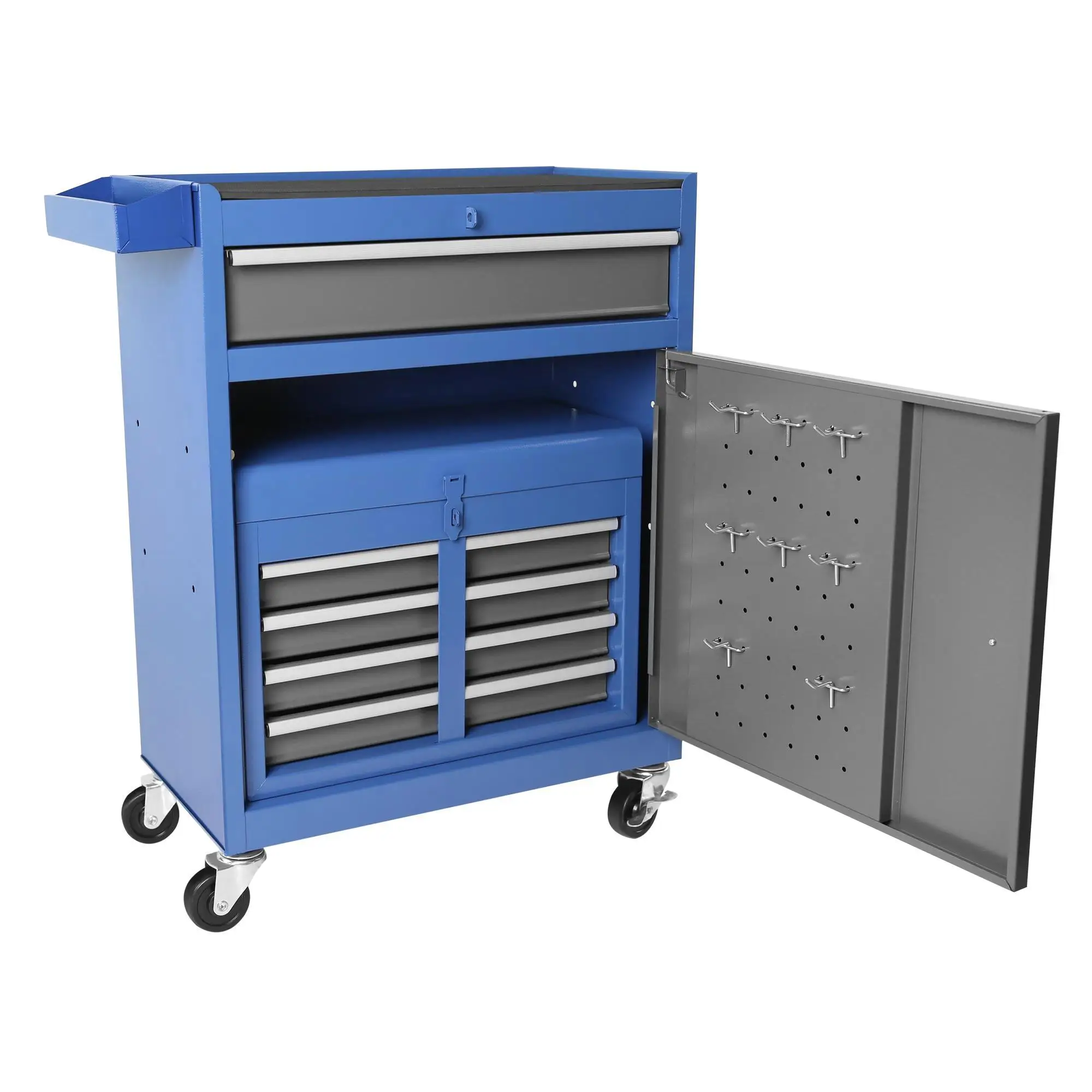 5-Drawer Rolling Tool Chest with Detachable Top, Lockable Wheels & Adjustable Shelf - Metal for garage Storage Cabinet