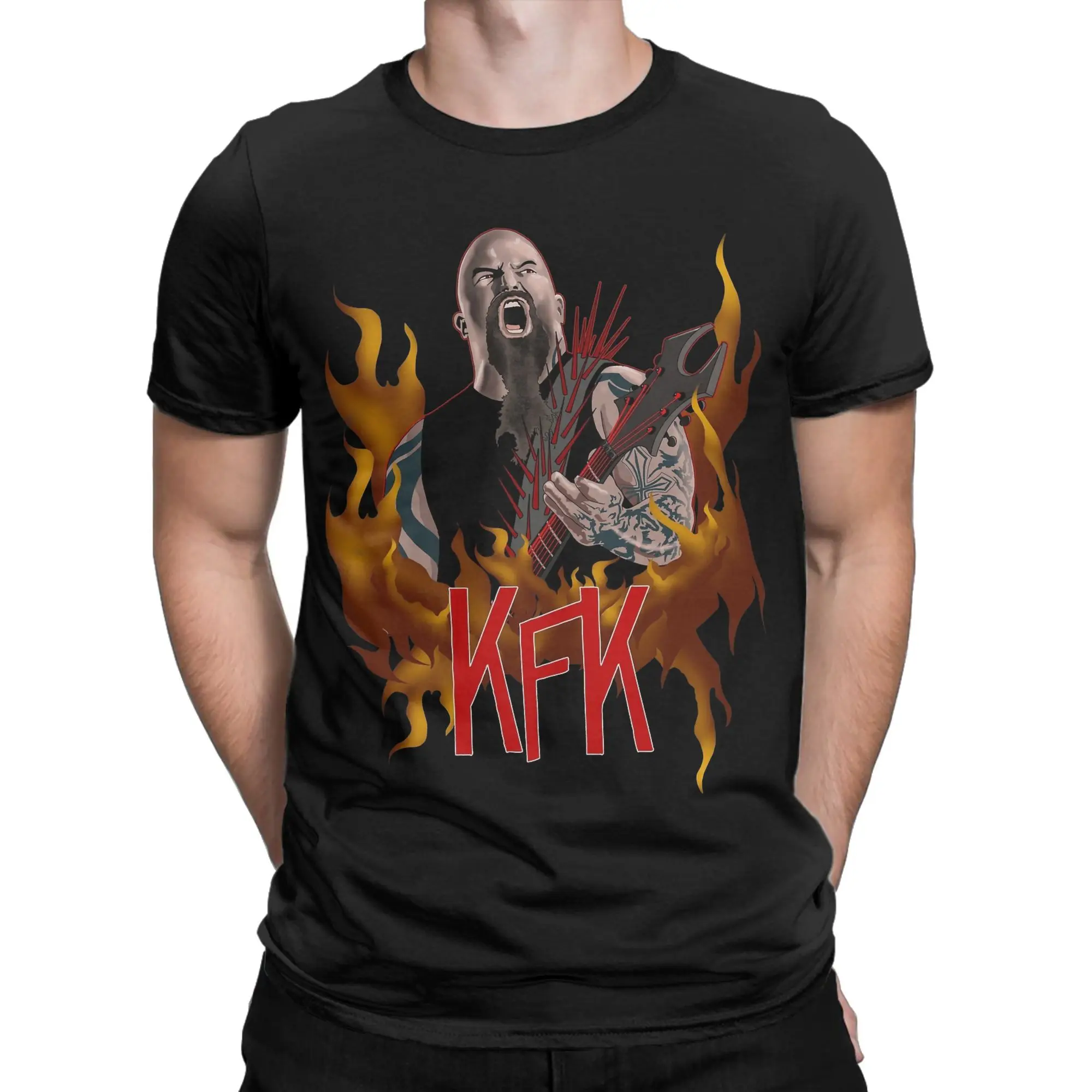

KERRY KING slayer band Printed T Shirt Men Women Cotton Tee Shirt Clothing