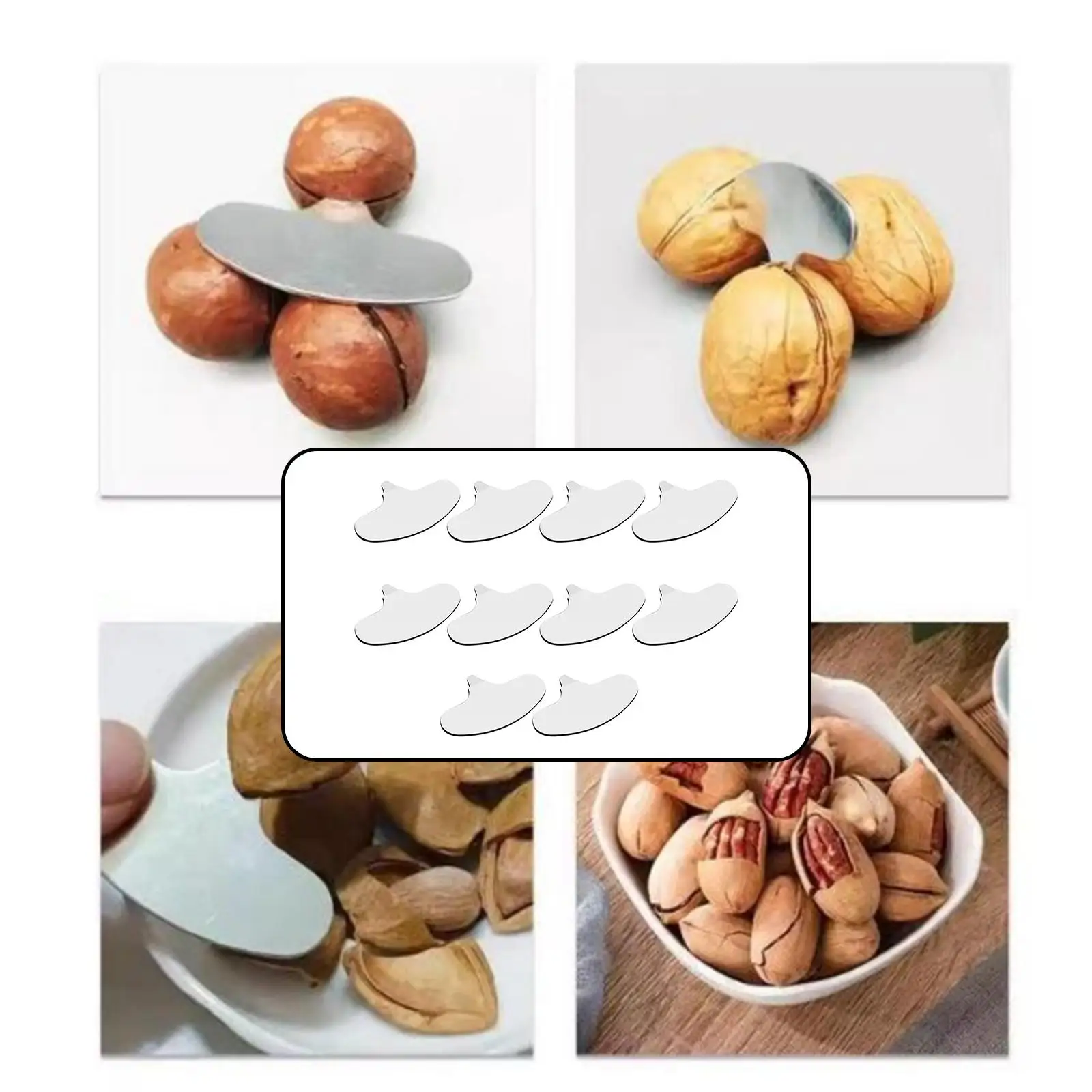 Portable Macadamia Nut Opener Compact Key Nut Splitter Durable Metal Cracker for Kitchen and Outdoor