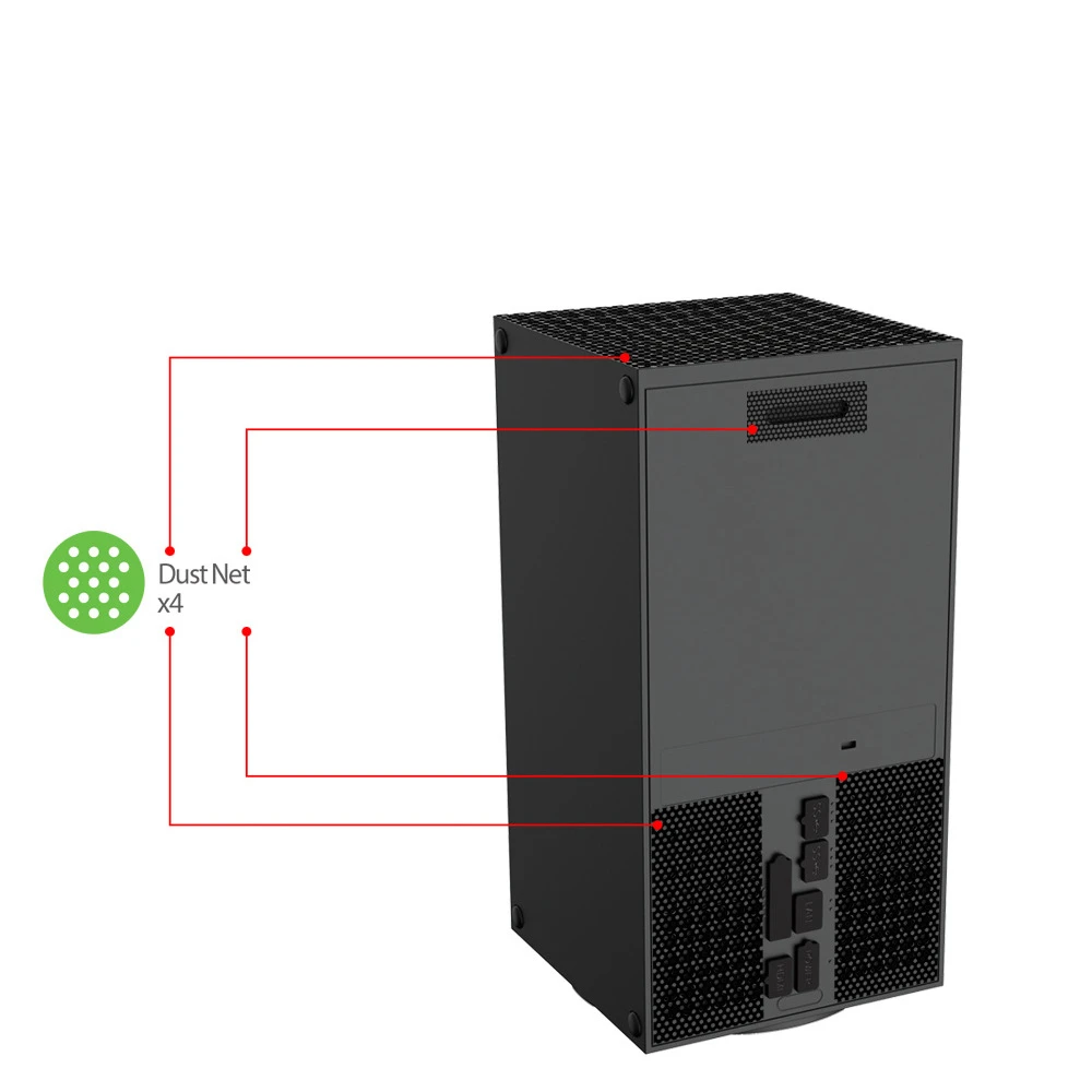 Filter kipas pendingin Anti debu, aksesori Game Pelindung jaring jaring debu untuk konsol Game Xbox Series X tahan debu