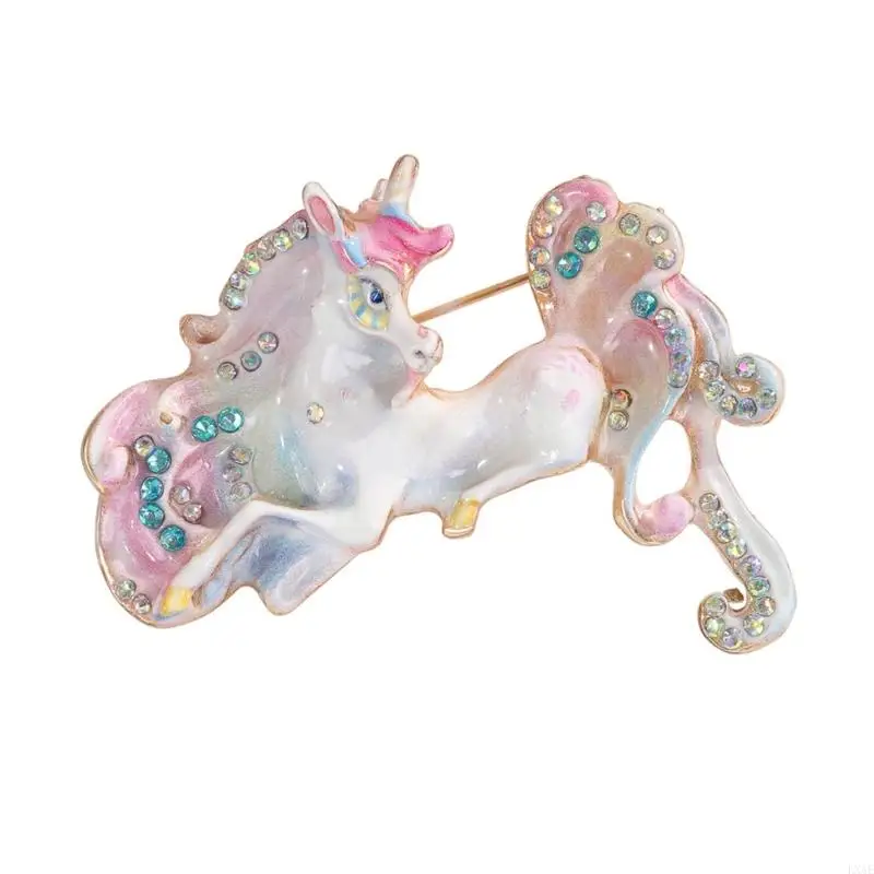  Horse Year Themed Brooch Traditional Craftsmanship Alloy Construction For Outfit Enhancement Celebratory Occasions