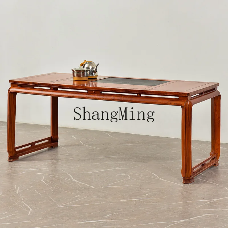 CL dining table rectangular dining painting case new Chinese solid wood office table and chair combination home