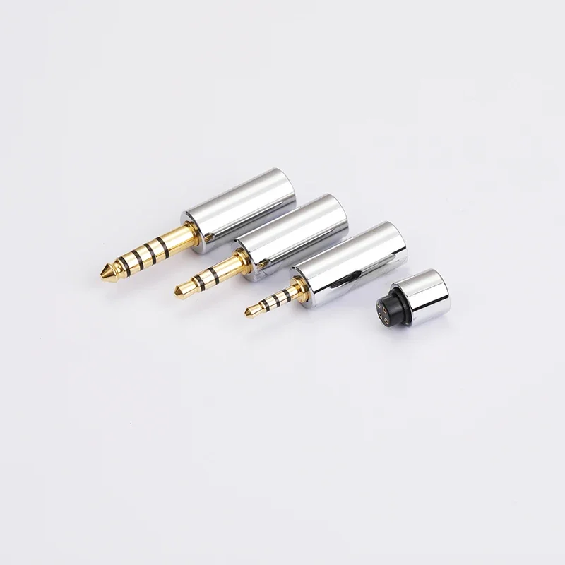 Aluminum alloy electroplating 4.4mm 3.5mm 2.5mm smooth three in one interchangeable plug DIY earphone accessories