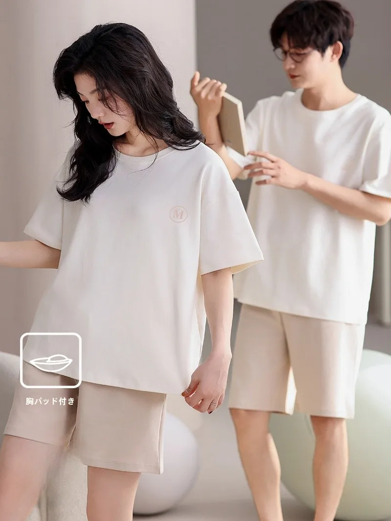 conjunto-de-ropa-de-verano-para-parejas-estilo-coreano-cuello-redondo-color-puro-simple-para-hombre-y-mujer-material-de-algodon