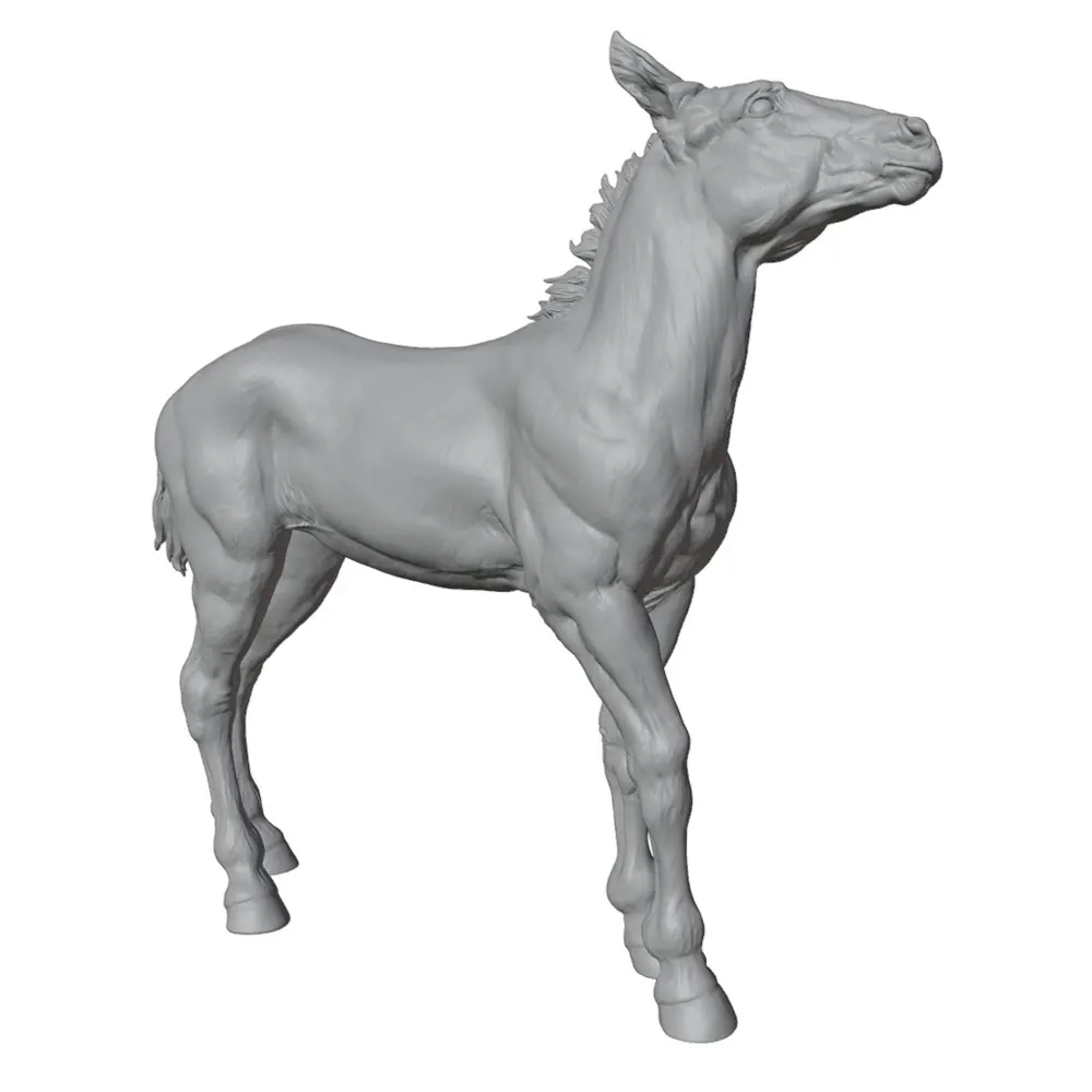 High-Detail Printing, Realistic Horse Miniature Resin Statue, Handmade Model Kit, 3D Printed, Unpainted Resin Model That Requires Hand Painting, Miniature Model, Suitable for DIY Landscapes, Creative Scenes, Miniature Scene Arrangements, and Macro Photography - view 5