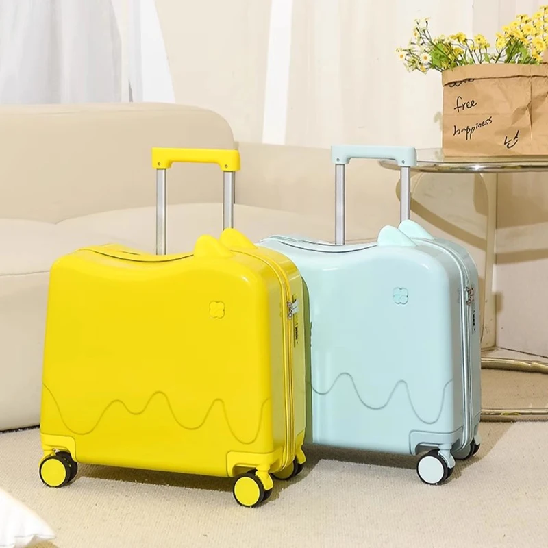 

Children's luggage can be mounted girls male 18 "20 small boarding password suitcase silent rod box