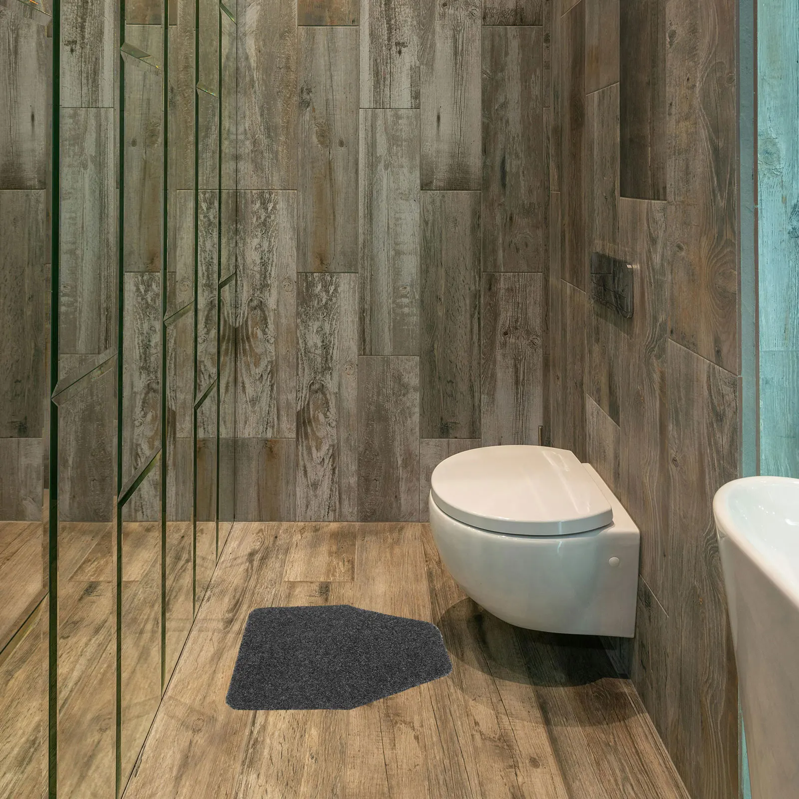 

Urinal Floor Mat Water Absorption Durable Men Bathroom Large Non Slip Absorbent Toilet Pad Reusable Washable Urinal Mat