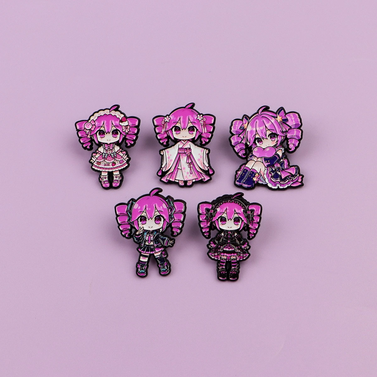 5-teiliges Manga-Anime-Emaille-Pin-Set, Niedliche Broschen für Rucksäcke, Hüte, Anstecknadeln, Abzeichen für Fans, Geschenke, Cosplay-Zubehör