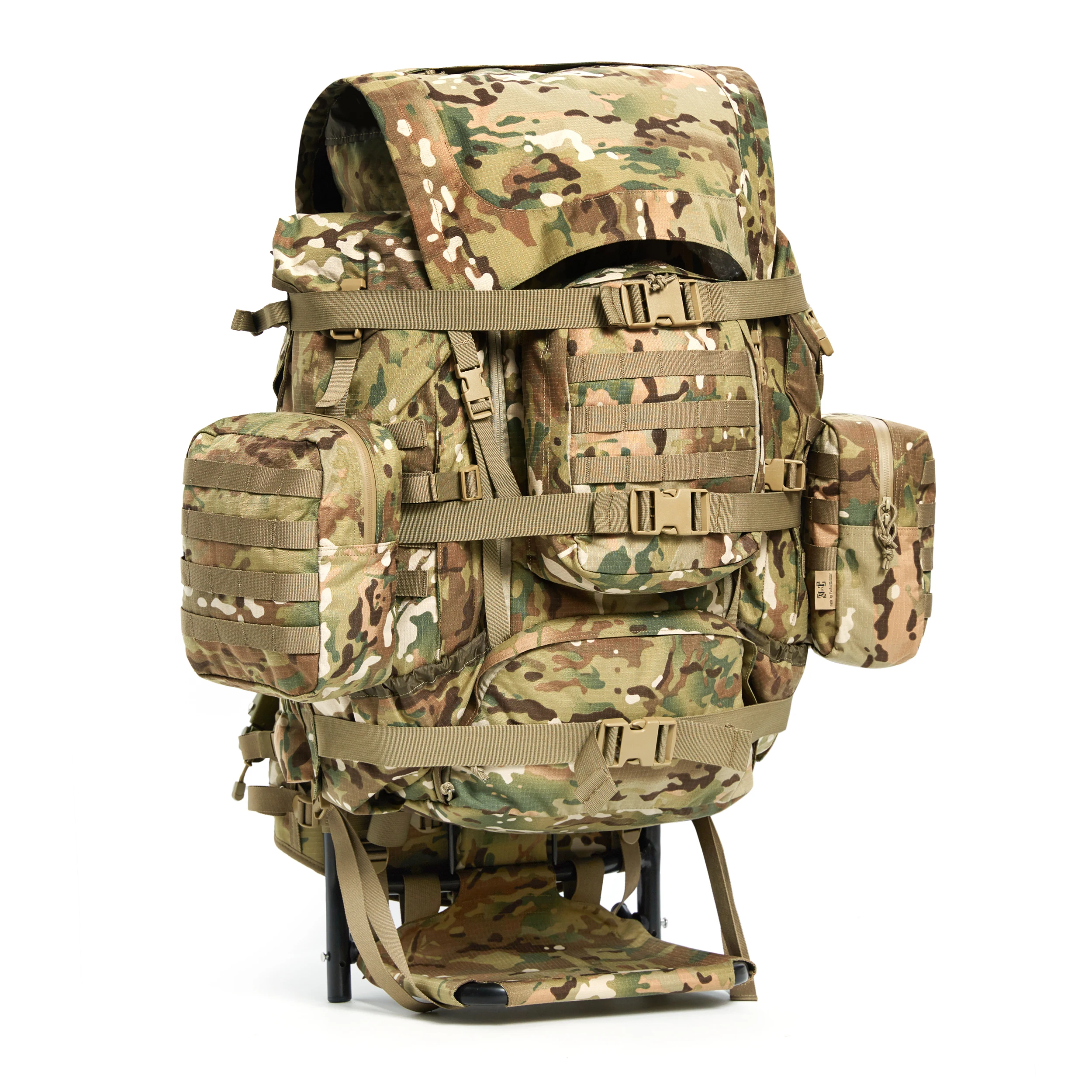 AKmax Military Army Extra Large Capacity Hunting Ruck with Aluminum External Frame Ripstop Multicam Nylon Fabric IRAKLIS Series