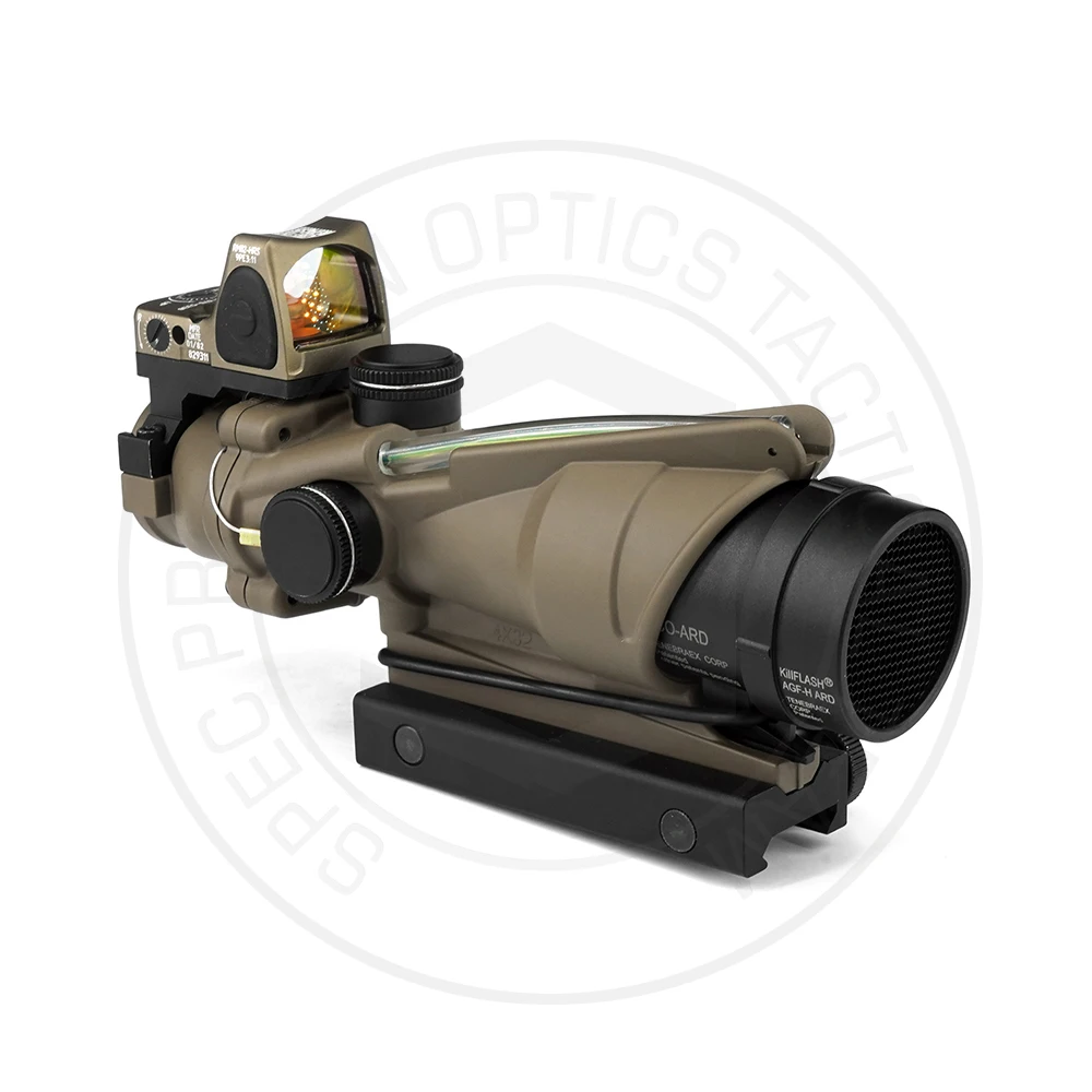 Imagem -04 - Especprecisão-real Fibra Óptica Retículo Vidro Caça Visão Riflescope Airsoft Carta 3d Marcação 4x32 Ta31