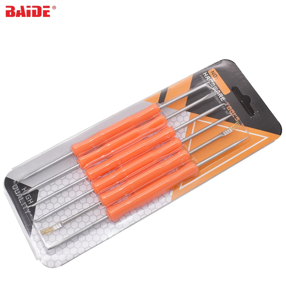 6pcs Desoldering Aid Tool Kit Help Solder Auxiliary Tools Welding Work Electronic Heat Assist for Grinding PCB Cleaning Repair