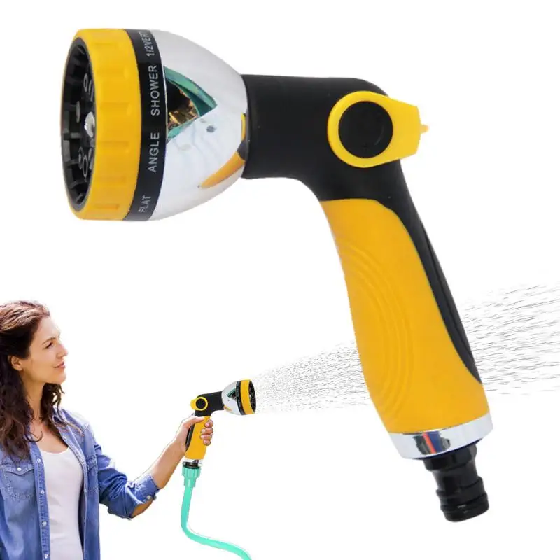 Water Spray Nozzle Garden Shower Sprayer High Pressure 10 Spray Pattern Spray Hose Nozzle Handheld Garden Shower Nozzle Hose