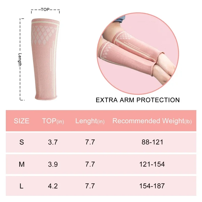 2 PIECES Men Women Compression  Forearm Sleeves Baseball Training Volleyball Sleeve