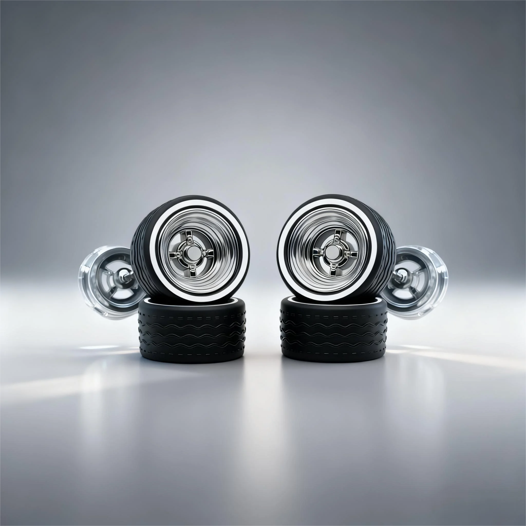 1 set 1/64  Alloy Model Car Custom Wheels 10.80mm RWSSC-N Full Series with Integrated Fixed Axle for Hot Wheels