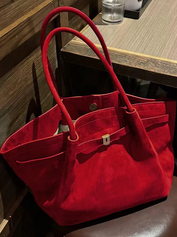 

ZAR FENDEN осень-зима большая сумка-тоут Capaci винтажная замшевая сумка подмышки повседневная сумка-тоут мягкая текстура корейский Sle