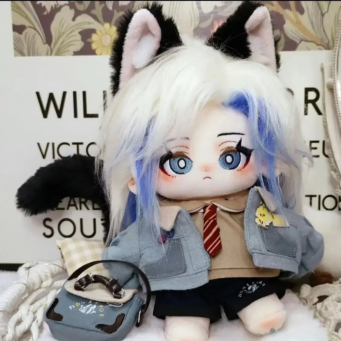 20ซม.อะนิเมะสีฟ้าล็อคหล่อKaiser Michel Caesarตุ๊กตาหุ่นของเล่นสําหรับเด็กผู้ใหญ่สะสมPlush Dress-Upผ้าฝ้ายตุ๊กตาของขวัญ