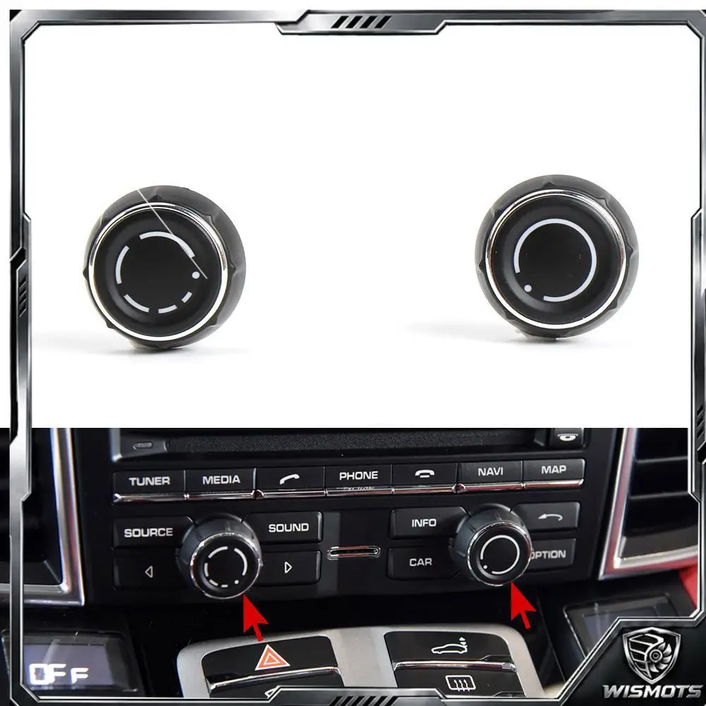 For Porsche Coupe 911 718 918 Boxster Cayman Car Center Console Audio Volume Knob Cover CD Control Switch Button Replacement