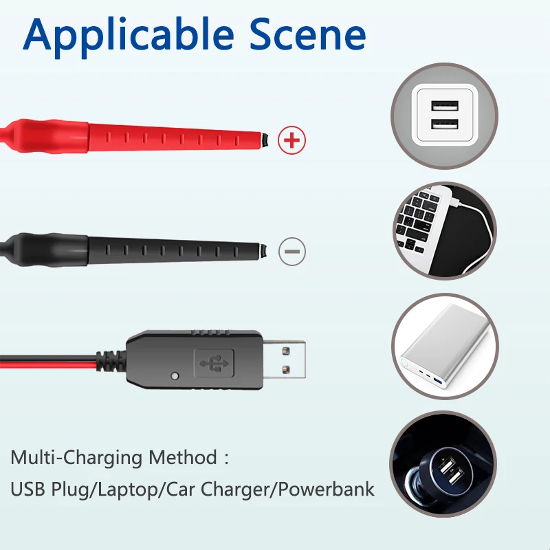 New Baofeng Walkie Talkie Universal USB Charger Cable For UV-5R UV-5RM BF-888S TYT Retevis Two Way Radio With Indicator Lights