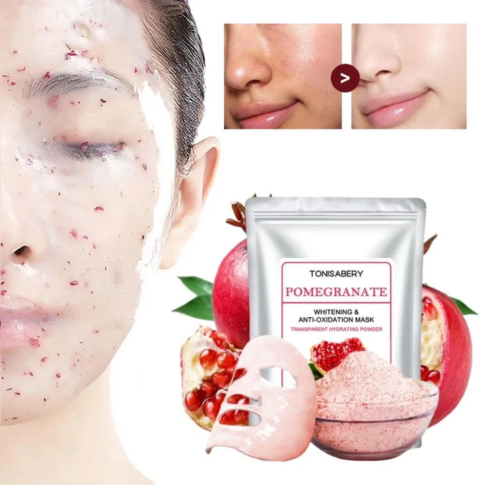 As máscaras faciais do pó da camomila do aloés de Rosa do ácido hialurónico, remoção dos enrugamento, antienvelhecimento, iluminam o tom, nutrindo a beleza Skincare, 20g