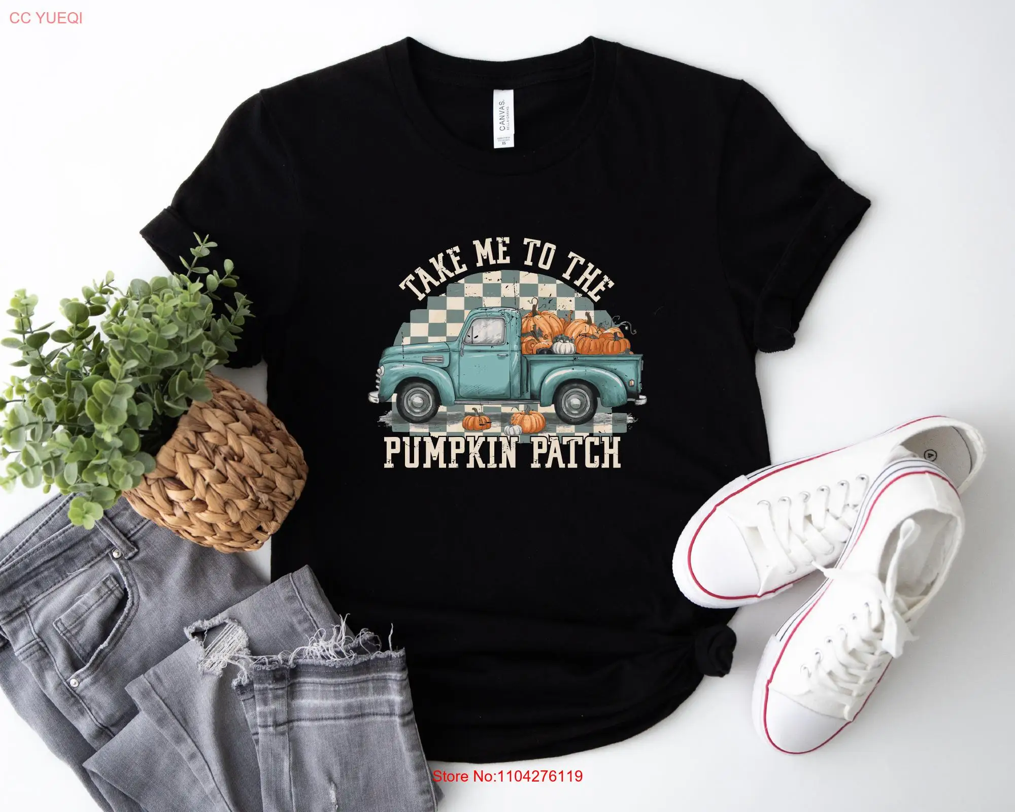 Take Me to the Pumpkin Patch T Shirt Disco Ball Thanksgiving Fall long or short sleeves