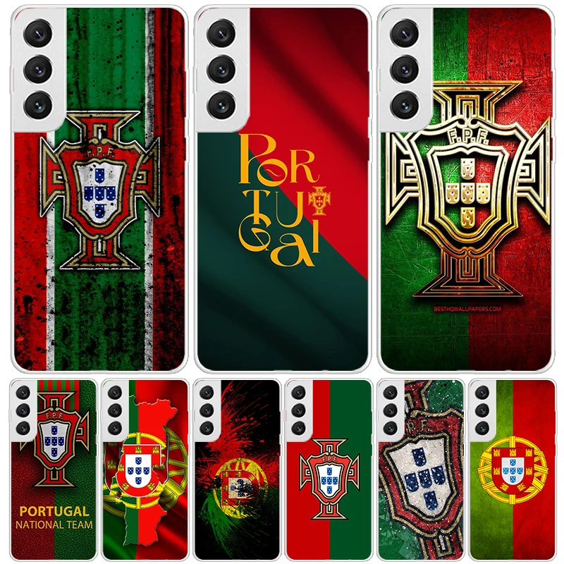 Portugal Flag Portuguese Phone Case For Samsung Galaxy S24 S23 S22 S21 FE S20 Ultra S10 Plus S10E S9 S8 + Art Customized Coque C