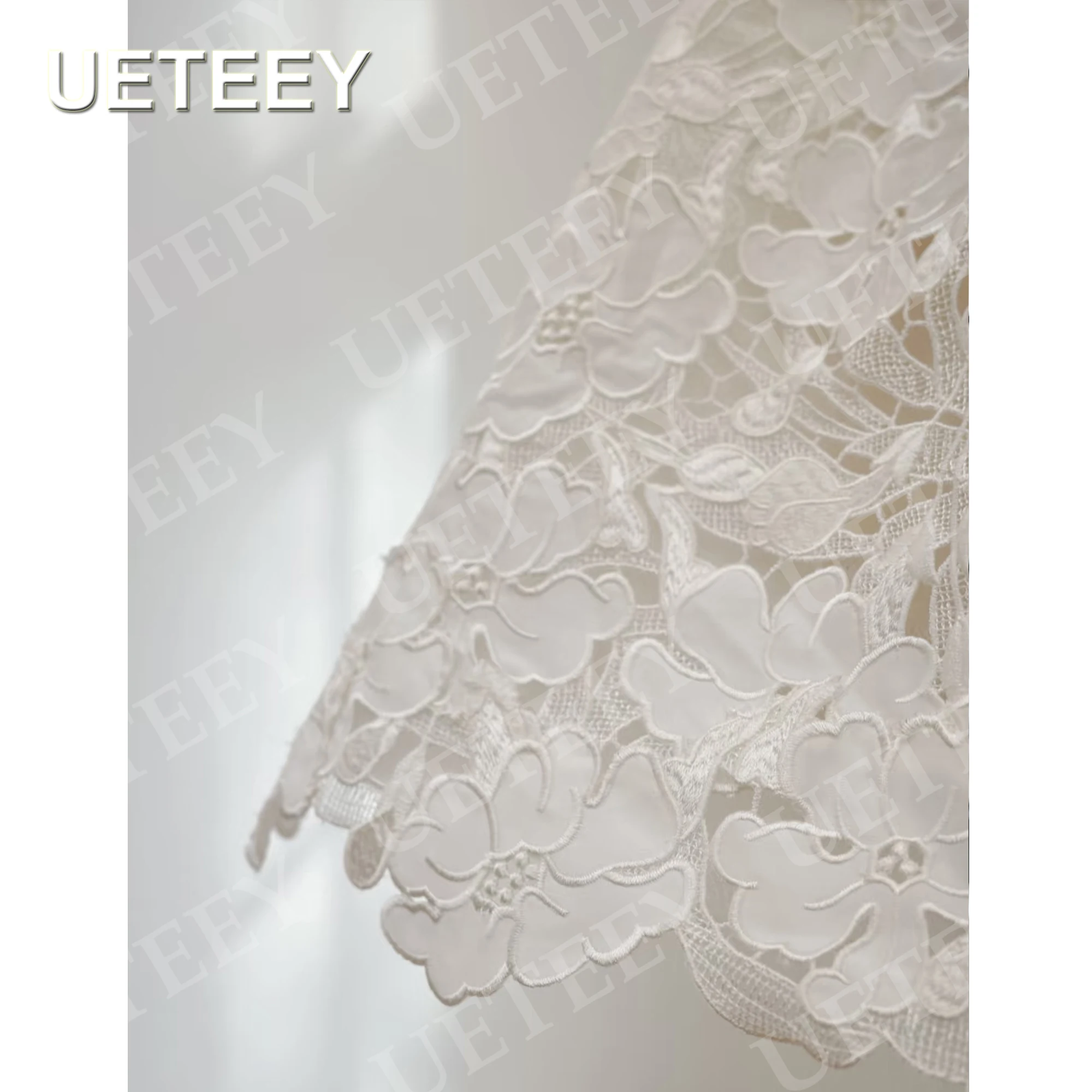 UETEEY Klassieke Mini Trouwjurk Kant A Lijn Korea Vrouwen Strapless V-hals Bruidsjurken Country Aangepaste Mouwloze Klassieke Mini Bruidsjurk Kant A Lijn Korea Vrouwen Strapless V Neck Bruidsjurken Land Aangepaste Mouw