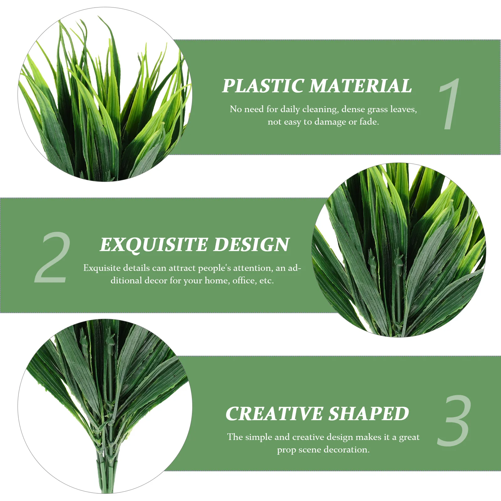 

15pcs Simulation Decorative Fake Grass For Home Vase Filler Diy Party Festival Bouquet Greenery Ornament Plastic Grass Decor
