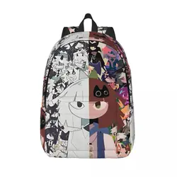 Cartoon Miss Circle Backpack Preschool Primary School Student Fundamental Paper Education Bookbag Boy Girl Kids Canvas Daypack