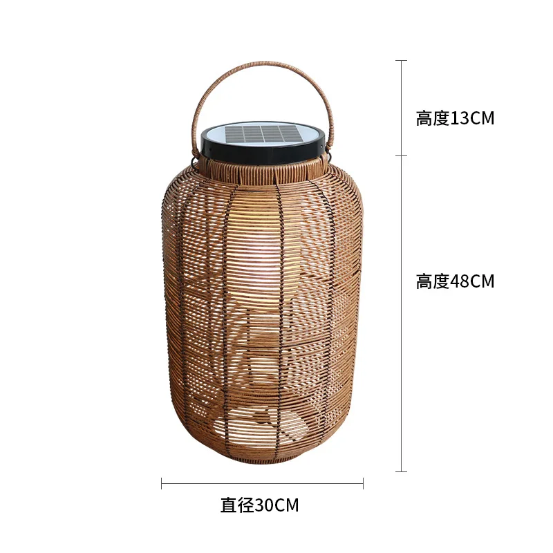 Solar garden light lawn light outdoor waterproof rattan landscape courtyard villa homestay decoration atmosphere