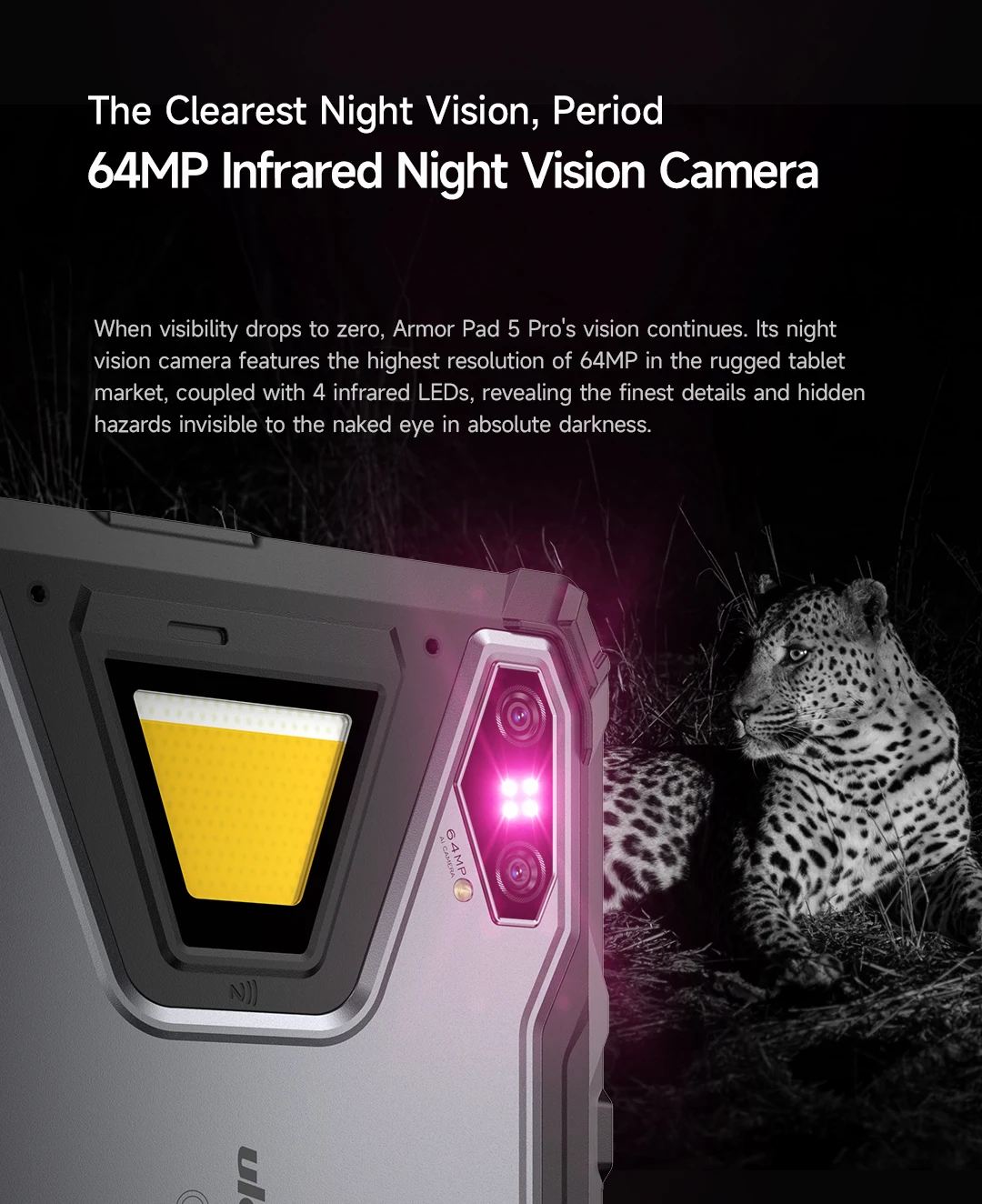 Ulefone Armor Pad 5 Pro 5G Rugged Tablet 24200mAh Android 15 Tablet 12GB+20GB RAM, 512GB ROM 64MP 120W GPS NFC