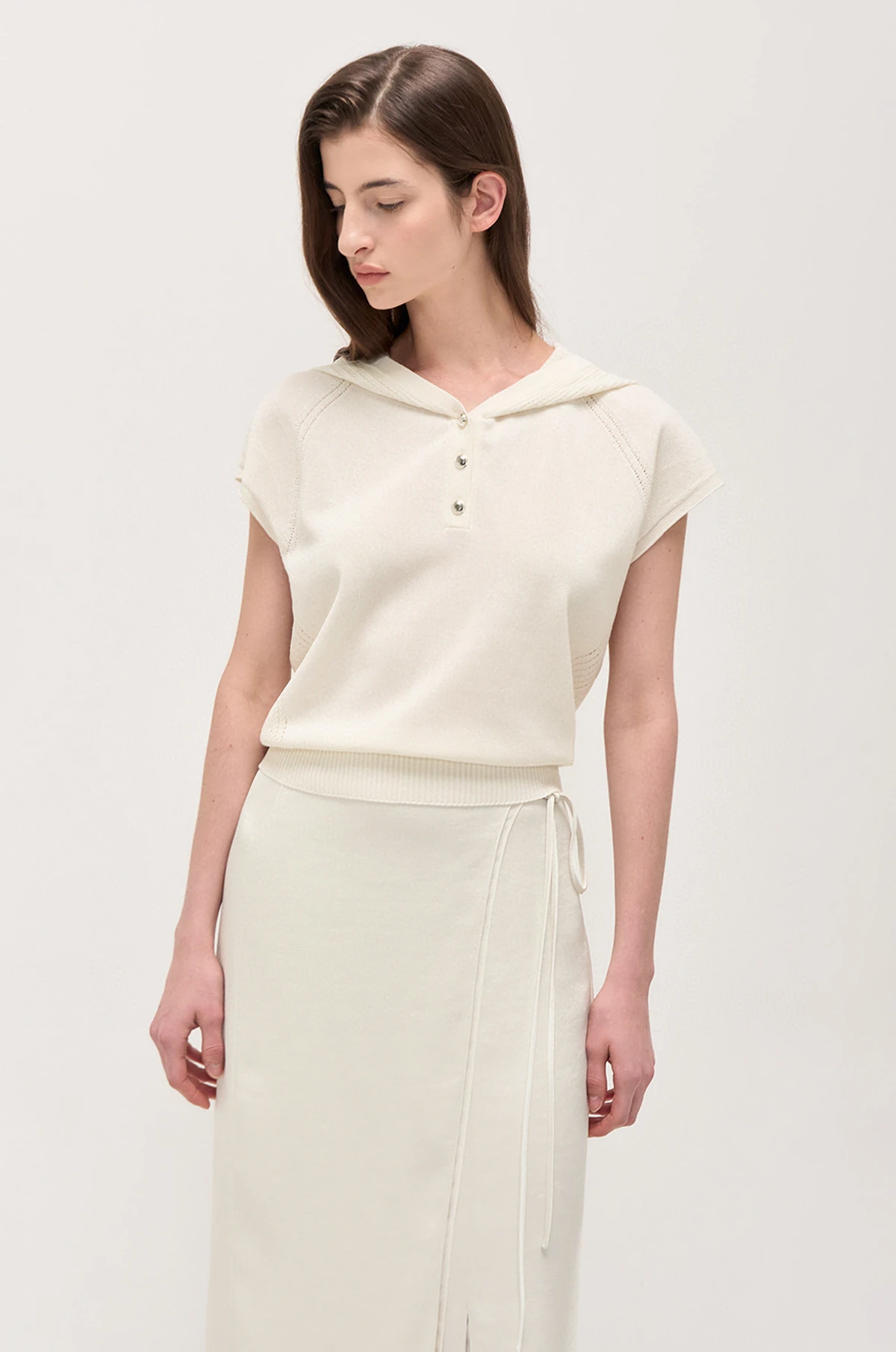 

Korean Sle Thin Knitted ort Sve Hat T-irt Skirt Set Women's Summer New Arrival Casual Comfortable Breathable Cotton ...