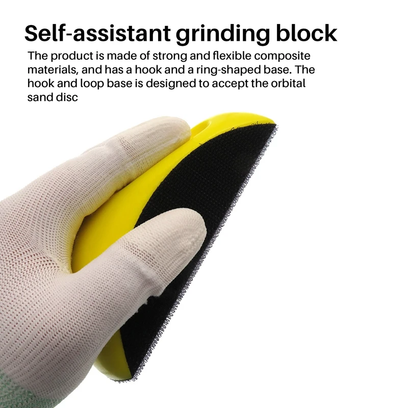 Hand Sanding Block For Hook & Loop Sandpaper Hand Pad Polishing Pad Abrasive Tools