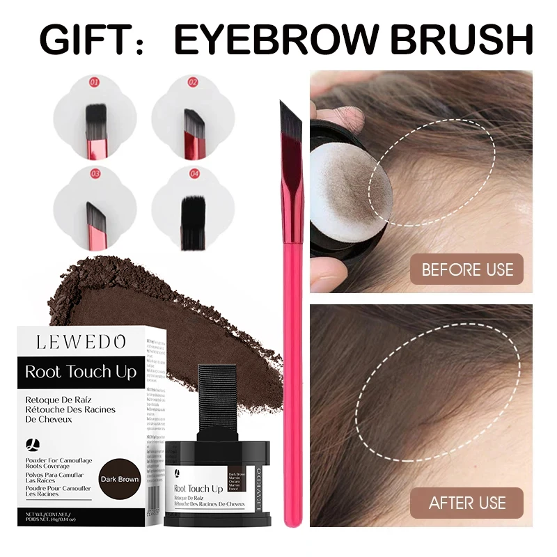 

Hairline Powder 8 Color Hairline Shadow Powder Waterproof Natural Instant Root Cover Up Hairline Edge Control Hair Concealer 4g
