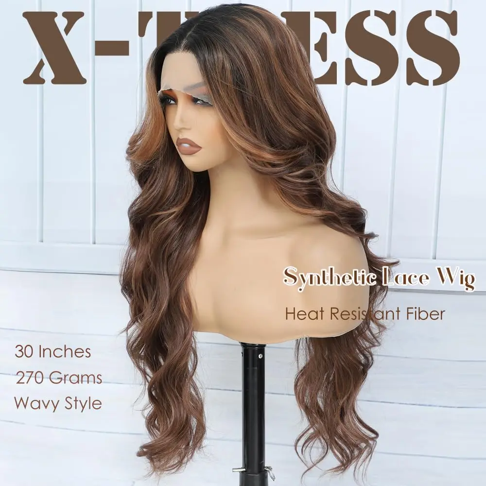 オンブレブラウン 4x4 レースフロントウィッグ ボディウェーブウィッグ ダークルート付きウィッグ 13x4 HDレースフロント人毛 オンブレボディウェーブ グルーレス