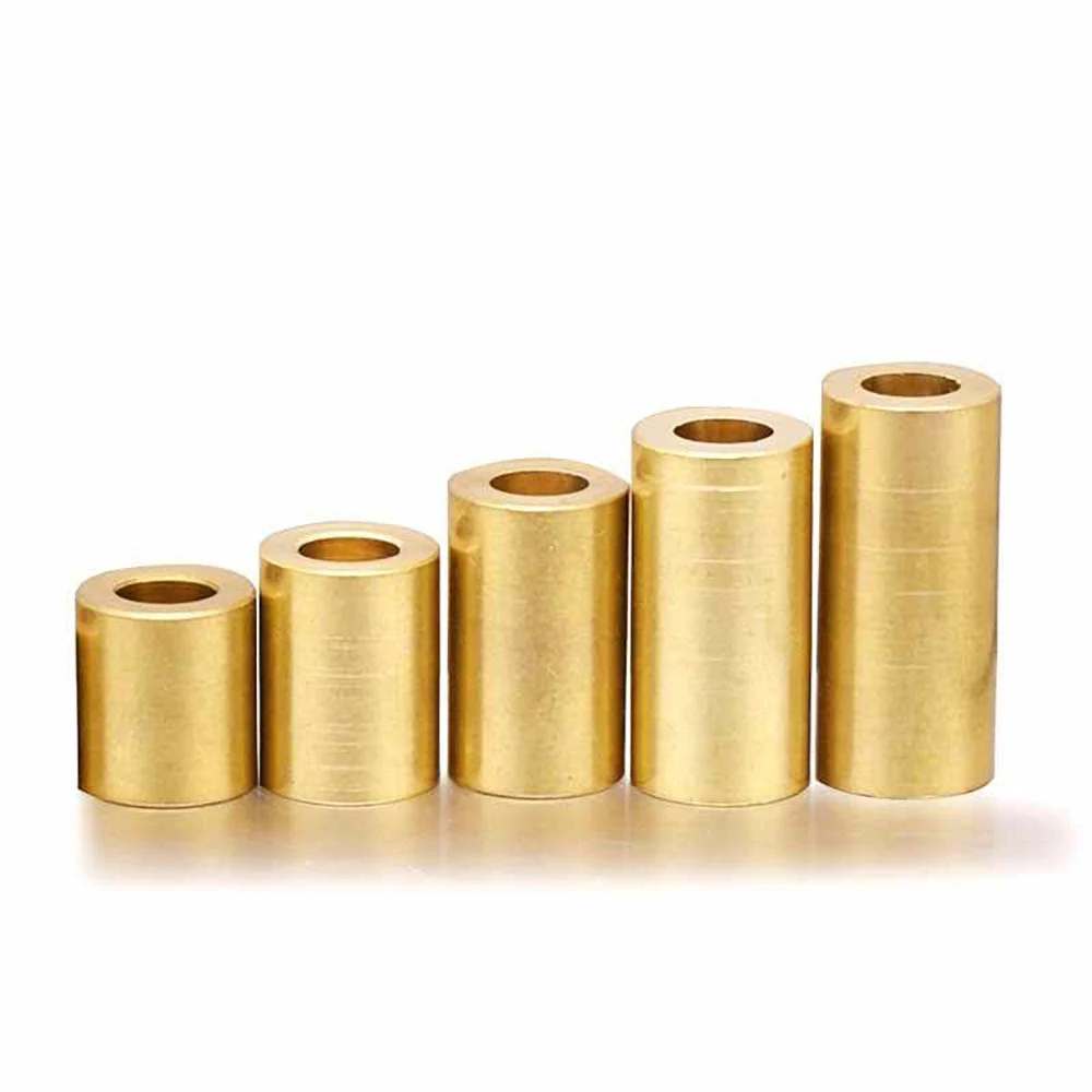 Brass Sleeve Base Bushing OD 6/7/8/9/10/11/12/14/16/18/20/22/24/25/26/28/29/30-40mm Bearing Sleeve for Slide Block Length 6-40mm