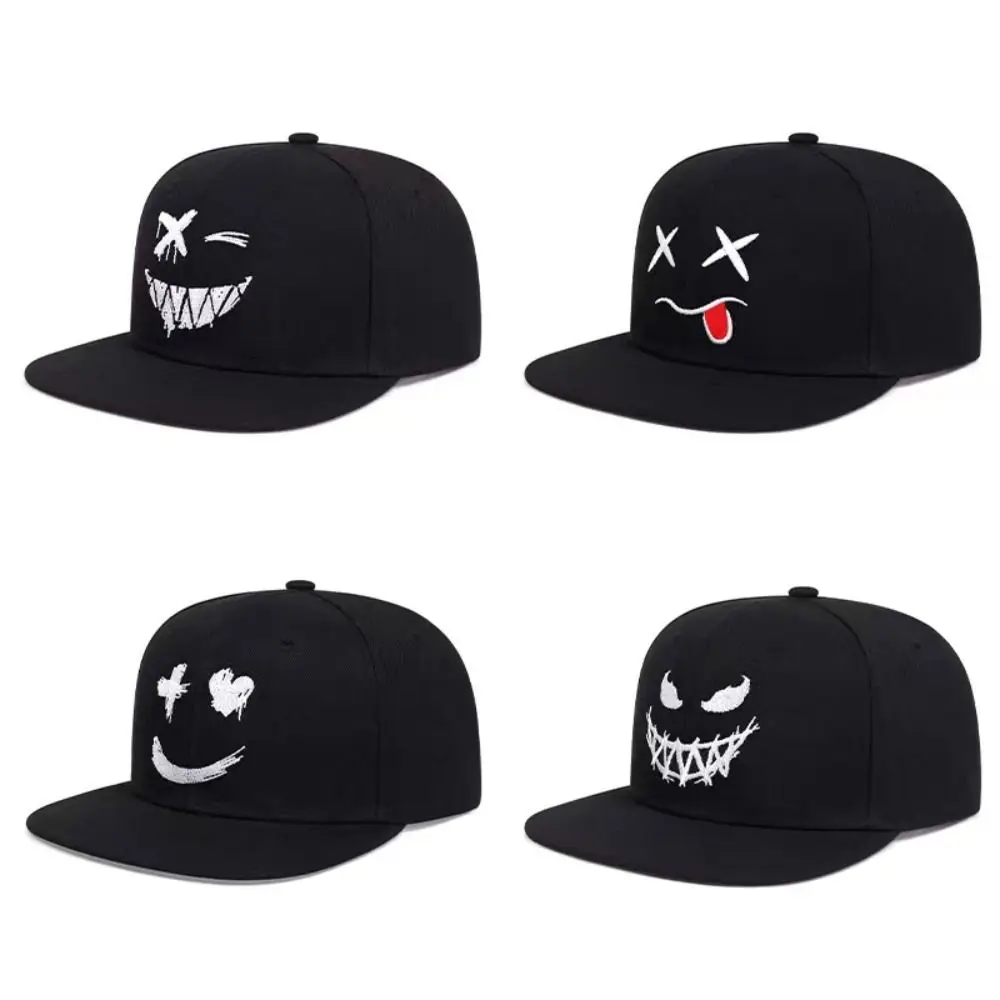 

Fashion Embroidery Hip-hop Hats Snapback Adjustable Baseball Caps Dad Hats Casual Ghost Expression Hat Spring Autumn