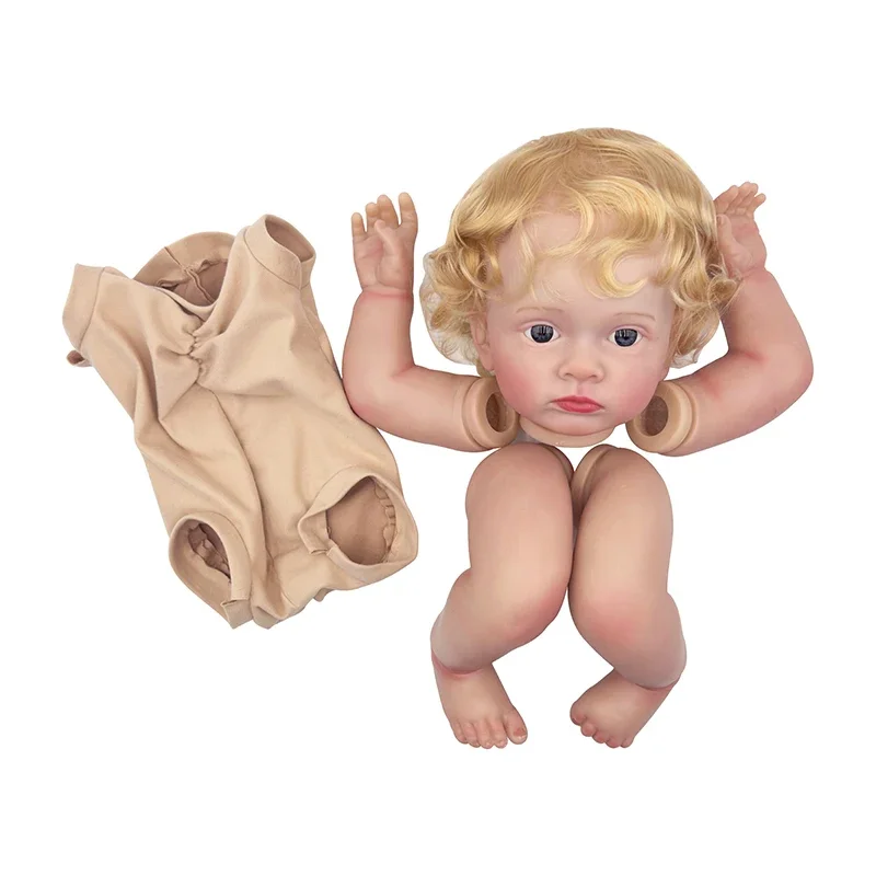 24inch Tutti with blond hair Lifelike Unfinished Reborn Doll kit painted DIY Toy Doll parts