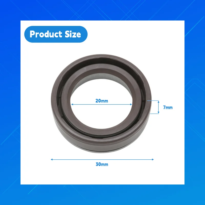 

DMHUI Oil Seal Set for Hydraulic Pumps/Motors SC+Q215 Two-Piece High-Quality FKM Rubber 20x30x7mm Size