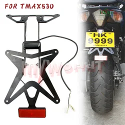 Fit for YAMAHA 2008 - 2016 TMAX500 TMAX530 Rear License Plate Light Hugger Mudguard Bracket TMAX 500 530 2013 2014 2015