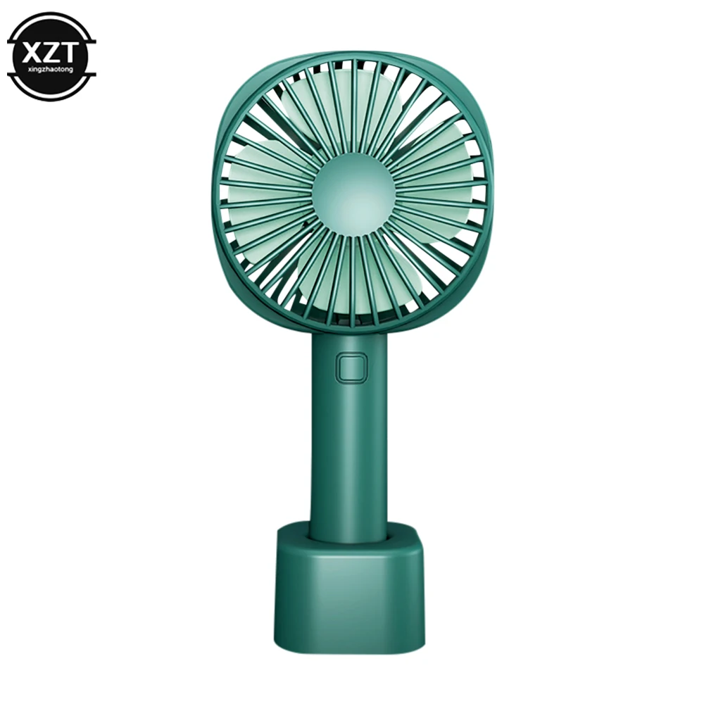 USB Mini Silent Small Fan with Base Rechargeable Portable Handheld Fan Long Battery Life for Travel Outdoor