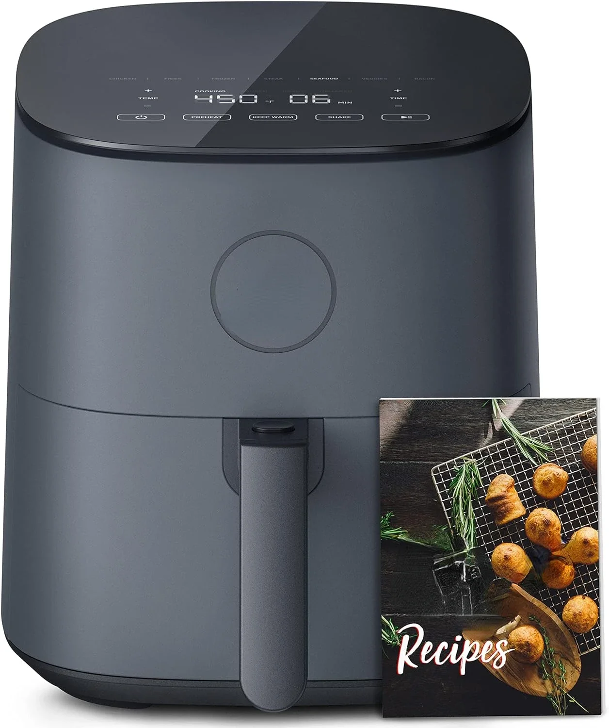 

Air Fryer Pro LE 5-Qt Airfryer, Quick and Easy Meals, UP to 450℉, Quiet, 85% Oil less, 130+ Recipes, 9 Customizable Functions,