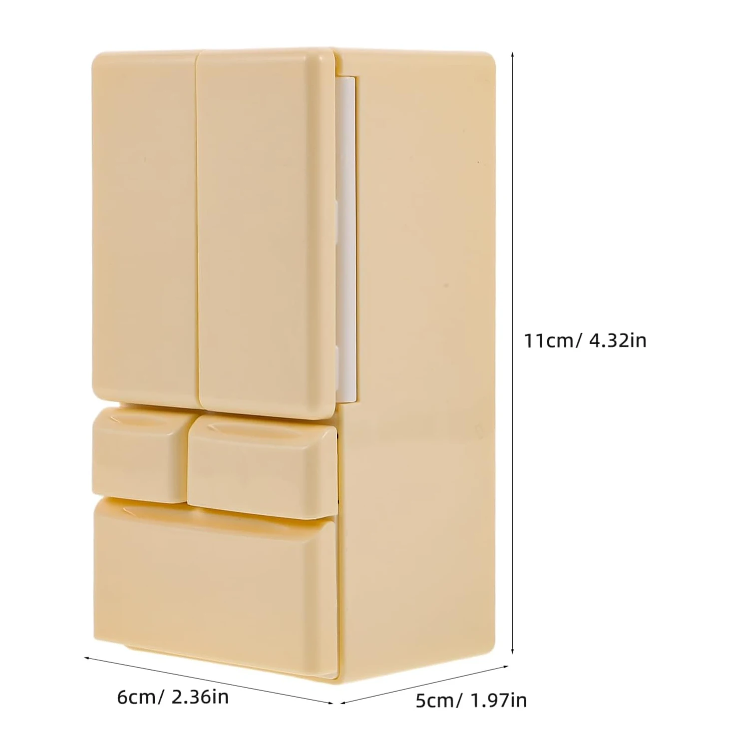 Kids Miniature Double-Door Fridge 1:12 Dollhouse Furniture Cooking Bench Refrigerator Freezer Toy,Mini Double-Door Play House