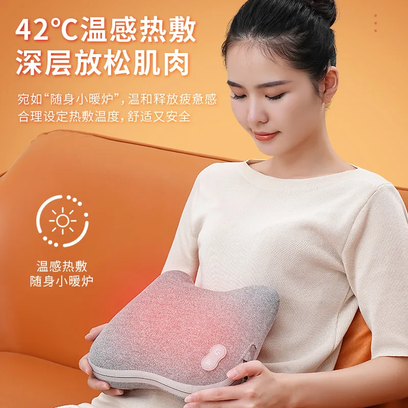 Suitable for Cervical Massager Back Waist Shoulder Neck Protector Kneading Heating Whole Body Multifunctional Car Massage Pillow