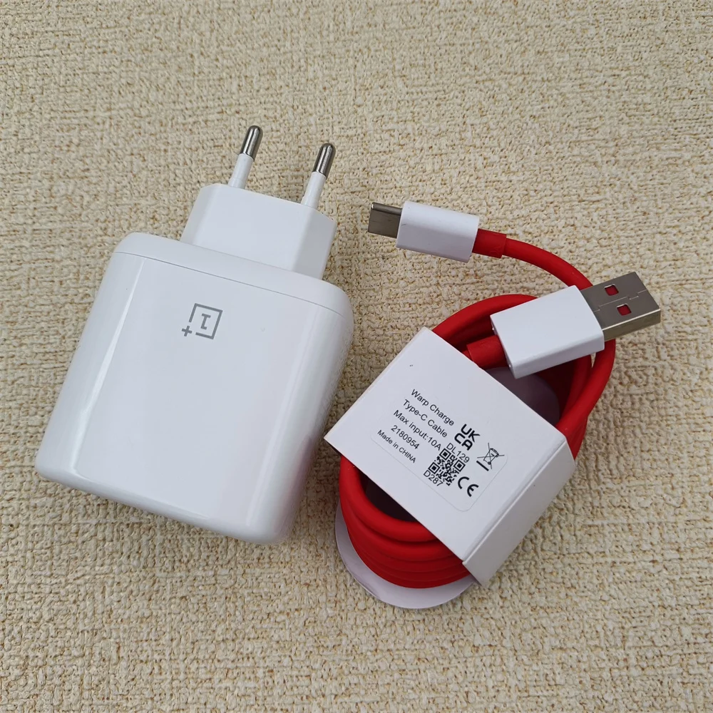 Original 65W Charger For Oneplus 10 9RT 9Pro 8T Warp Charger Surper Fast Charging EU Adapter 10A Typ